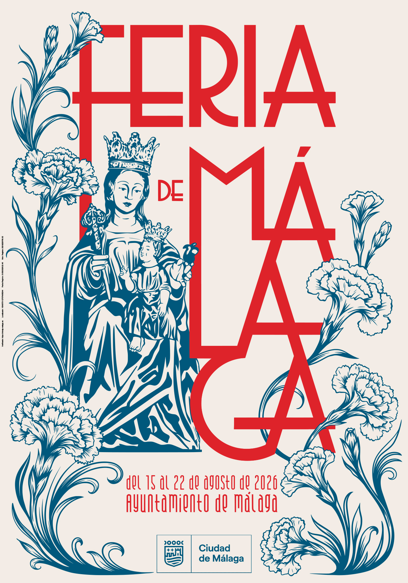Offizielles Plakat der Feria de Málaga 2026 – 15. bis 22. August 2026